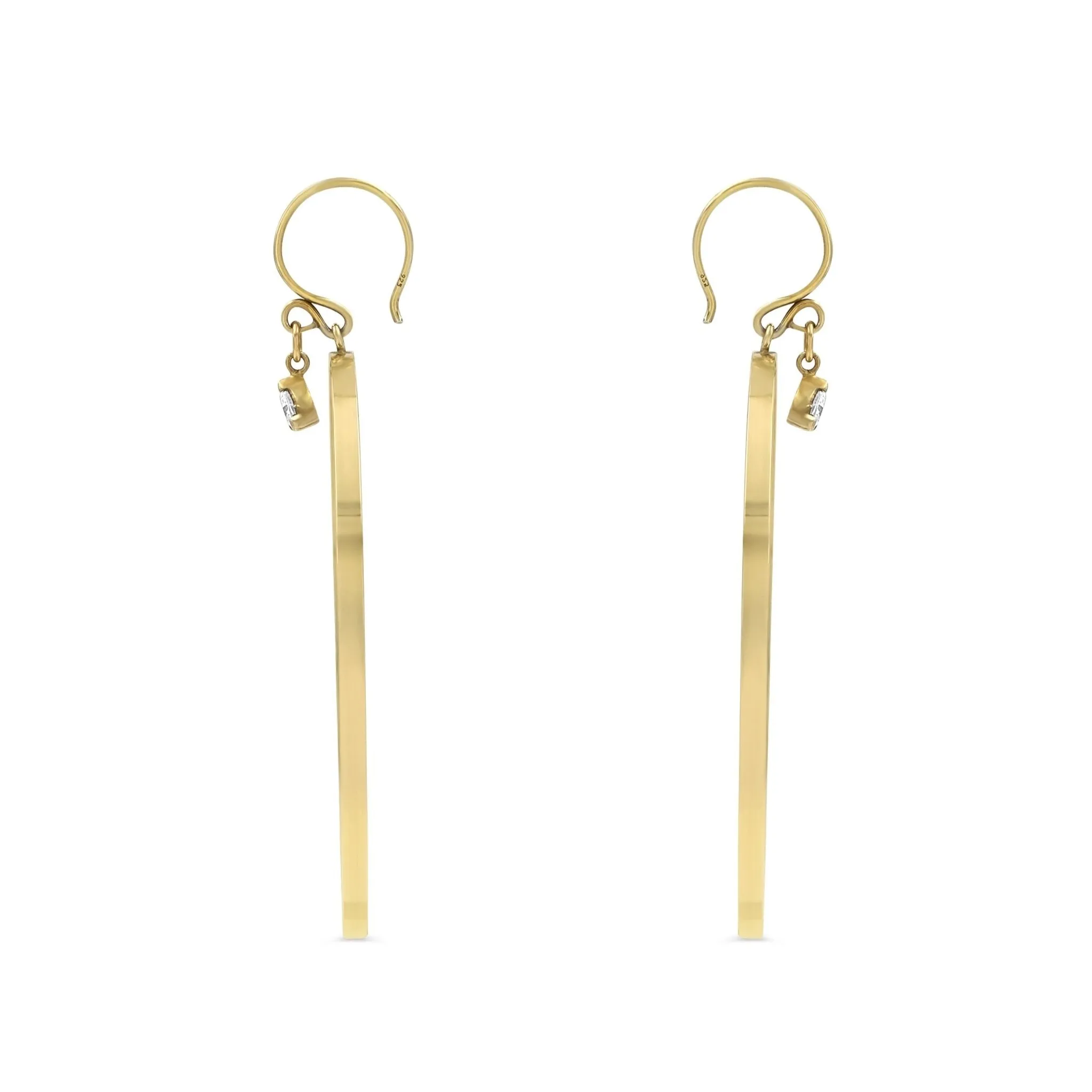 Gold Filled  - Charm Hoop Earrings