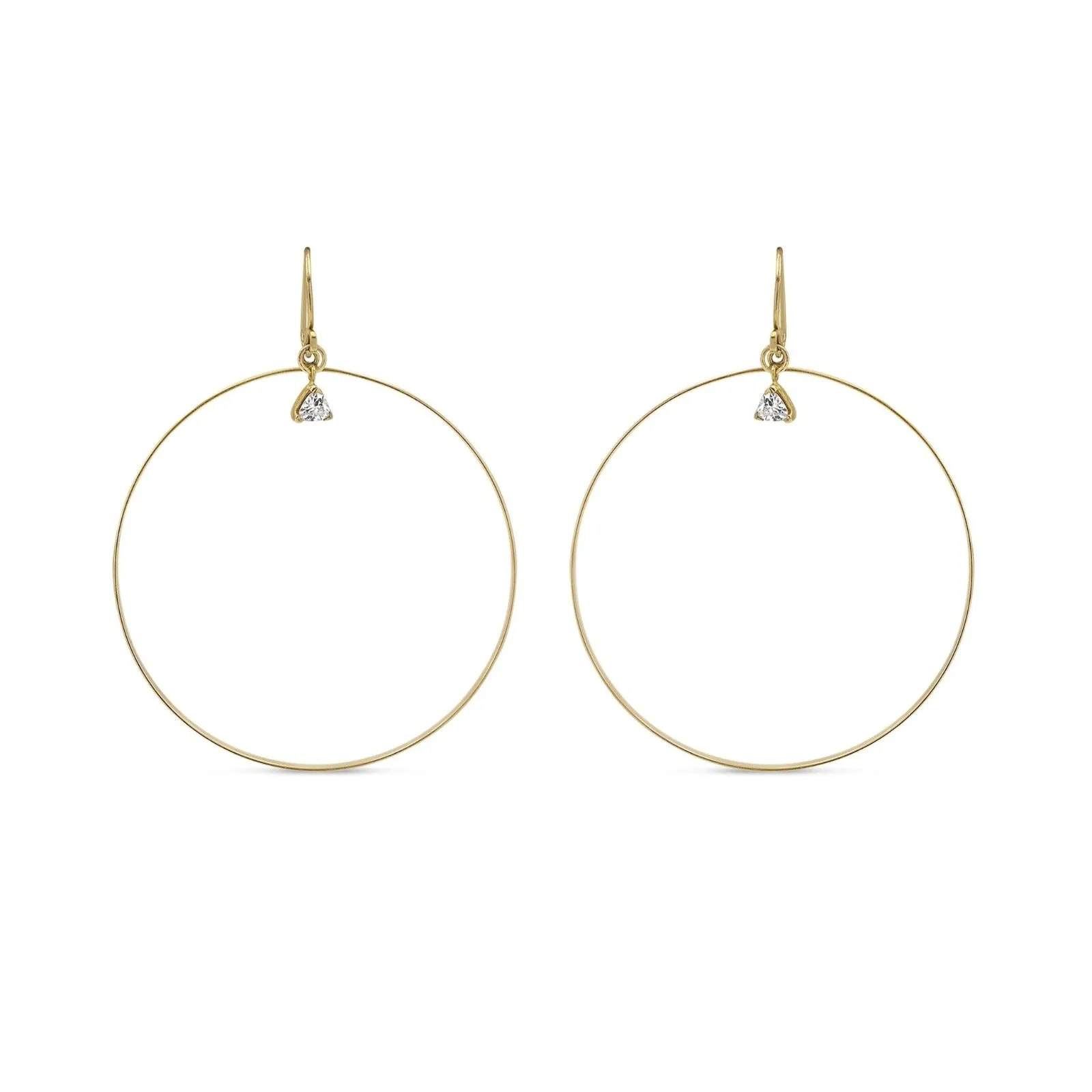 Gold Filled  - Charm Hoop Earrings