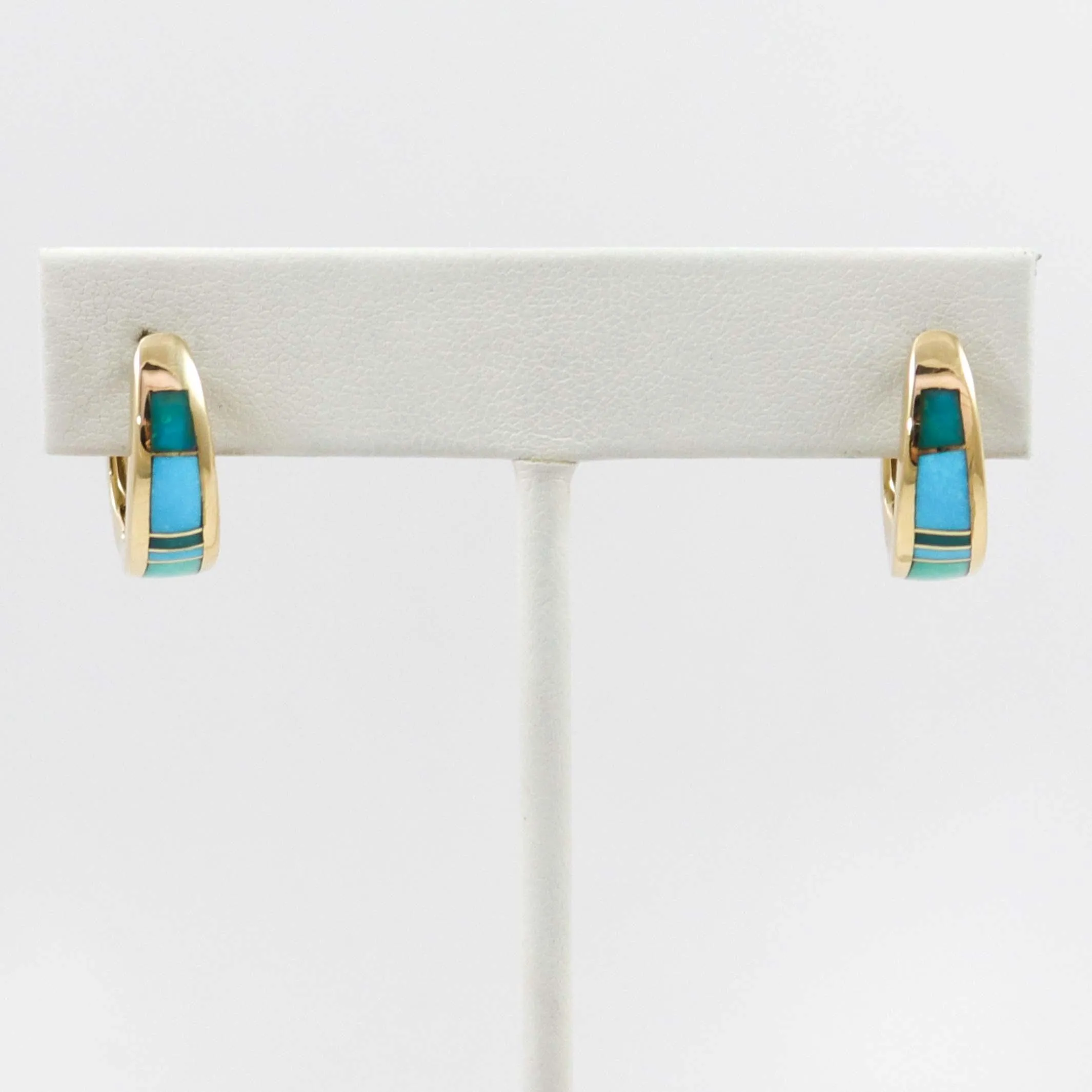 Gold Inlay Earrings