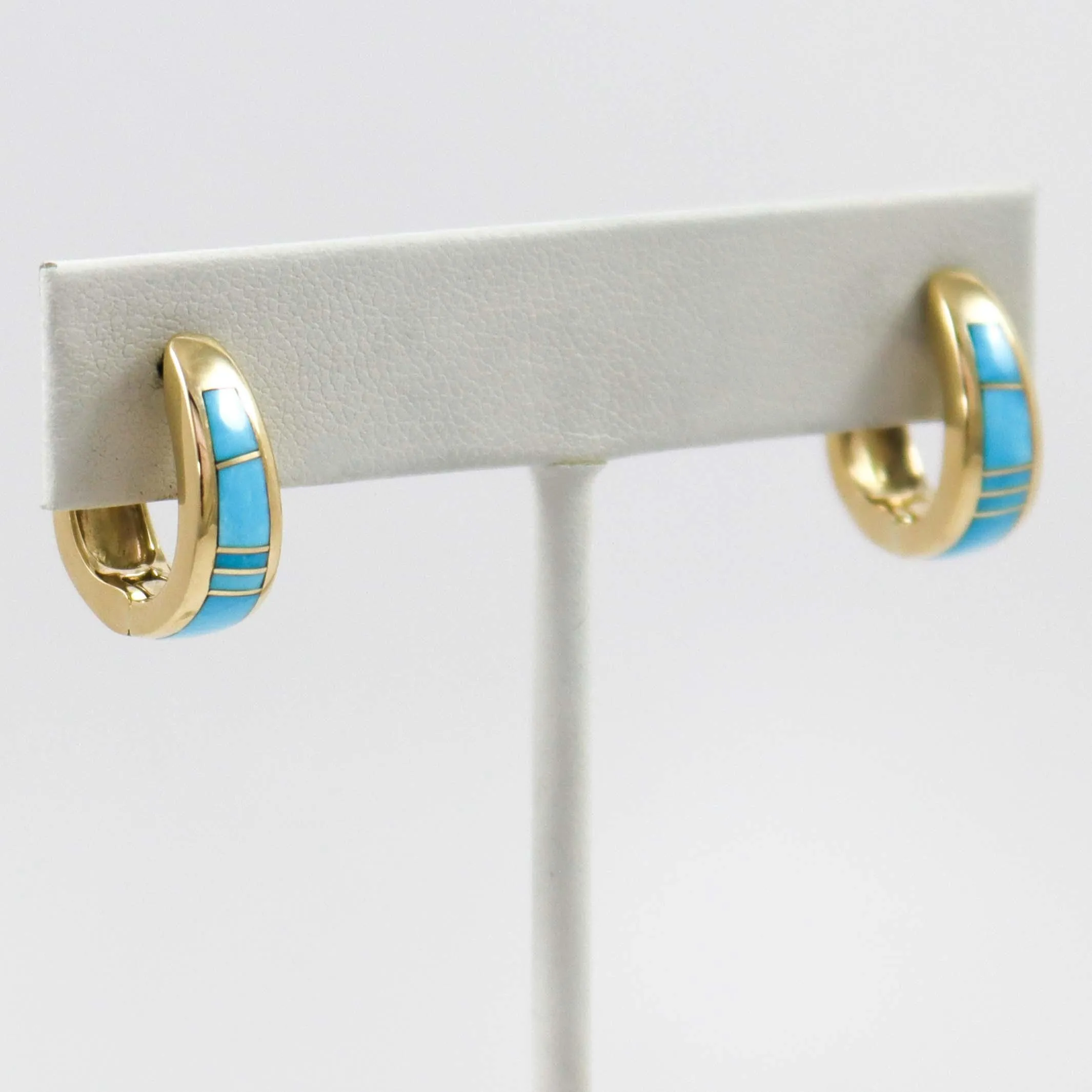 Gold Inlay Earrings