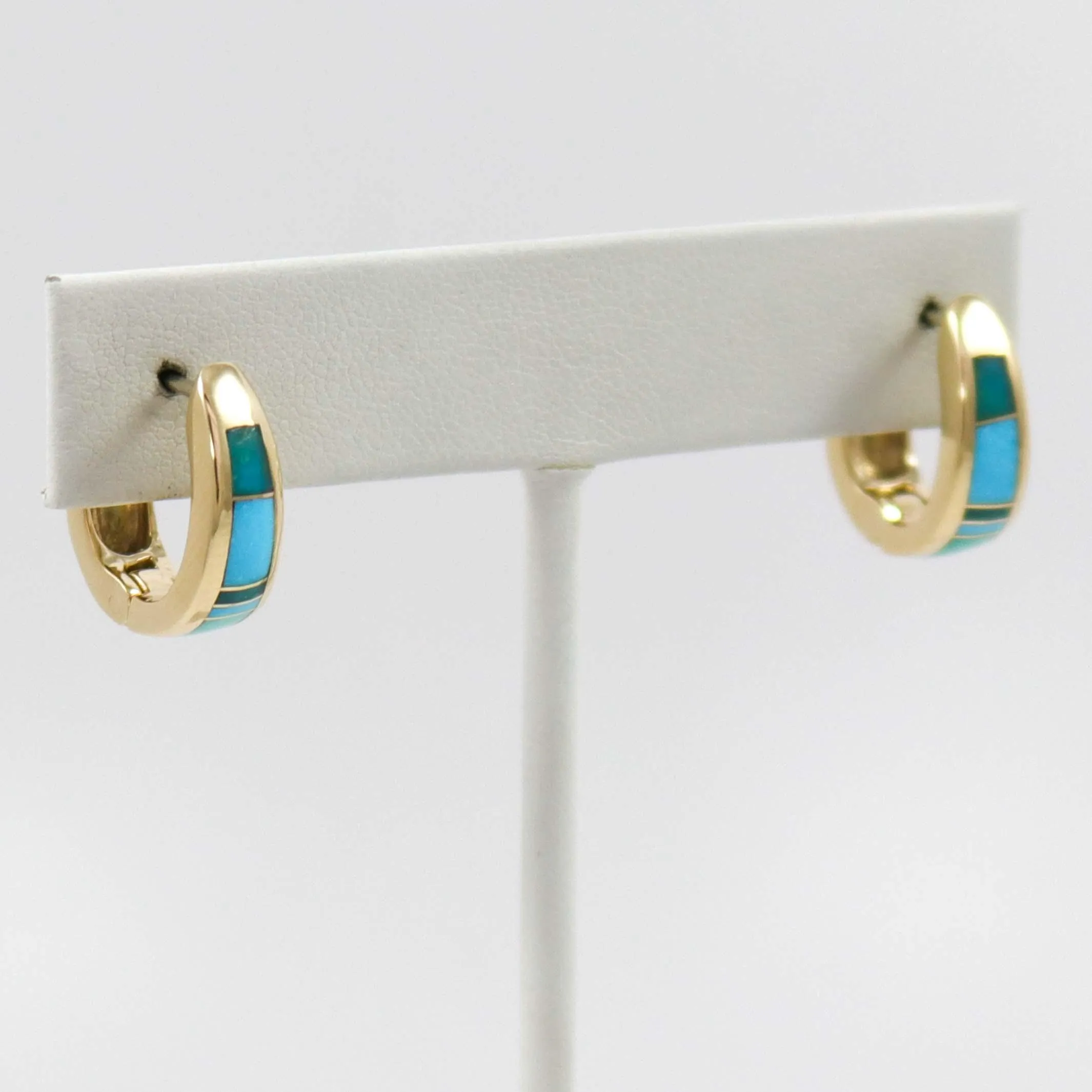 Gold Inlay Earrings