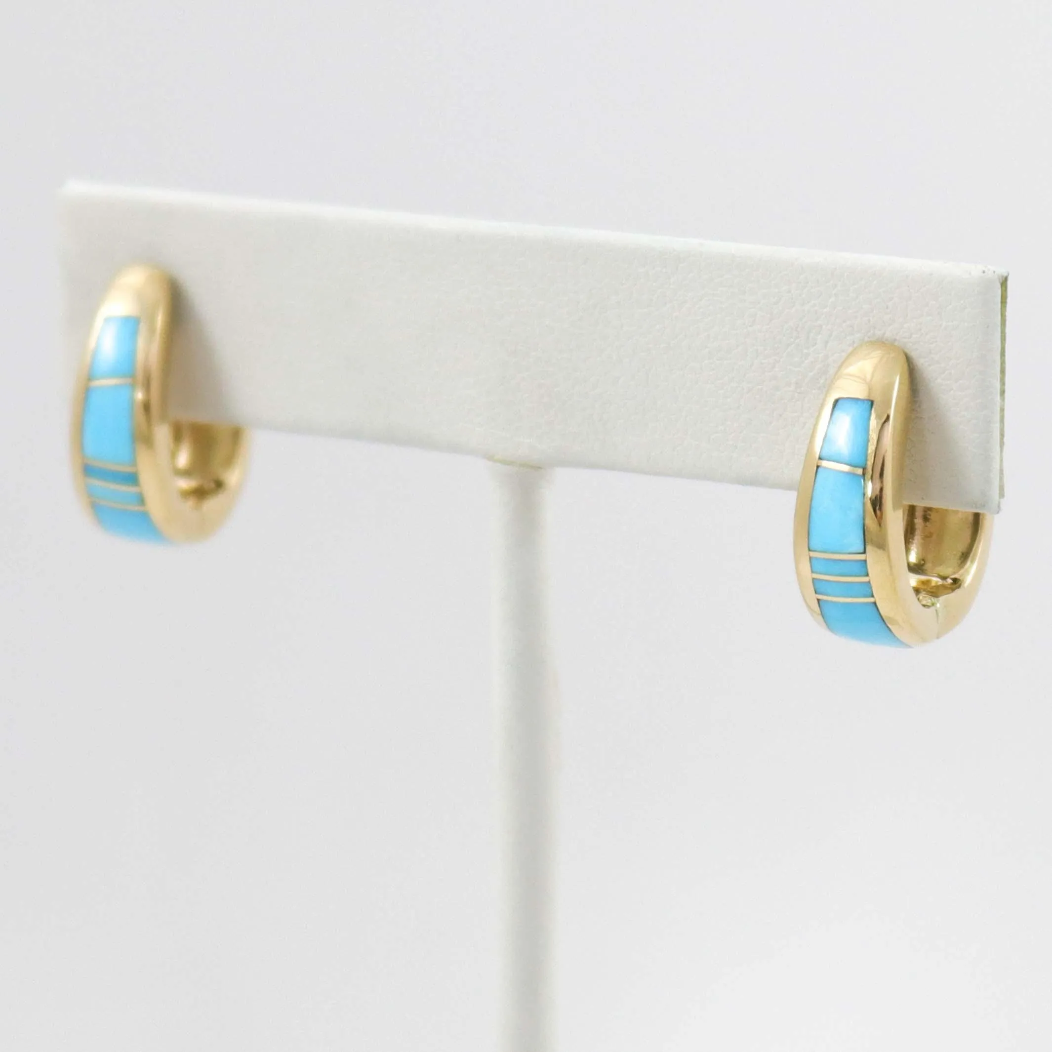 Gold Inlay Earrings