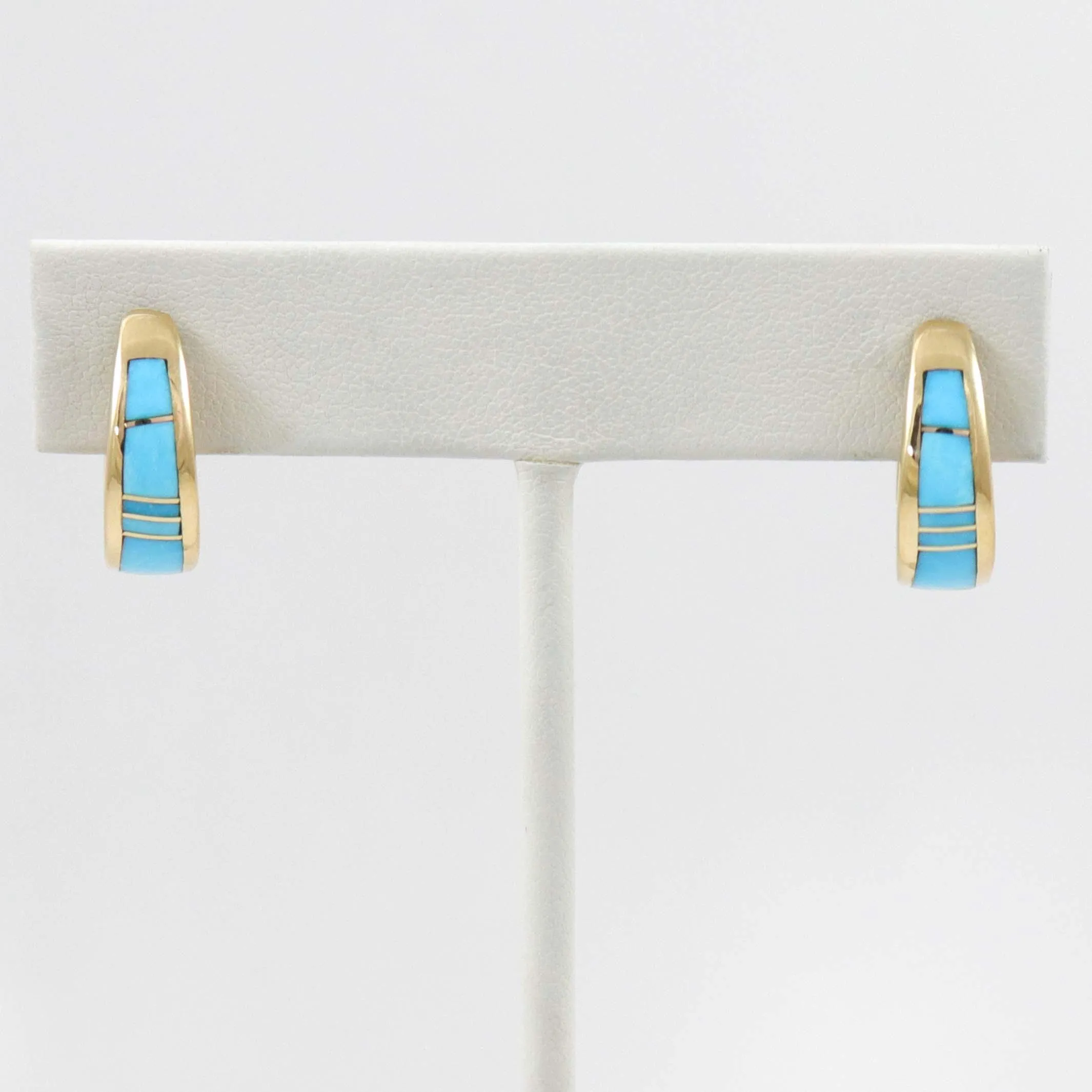 Gold Inlay Earrings