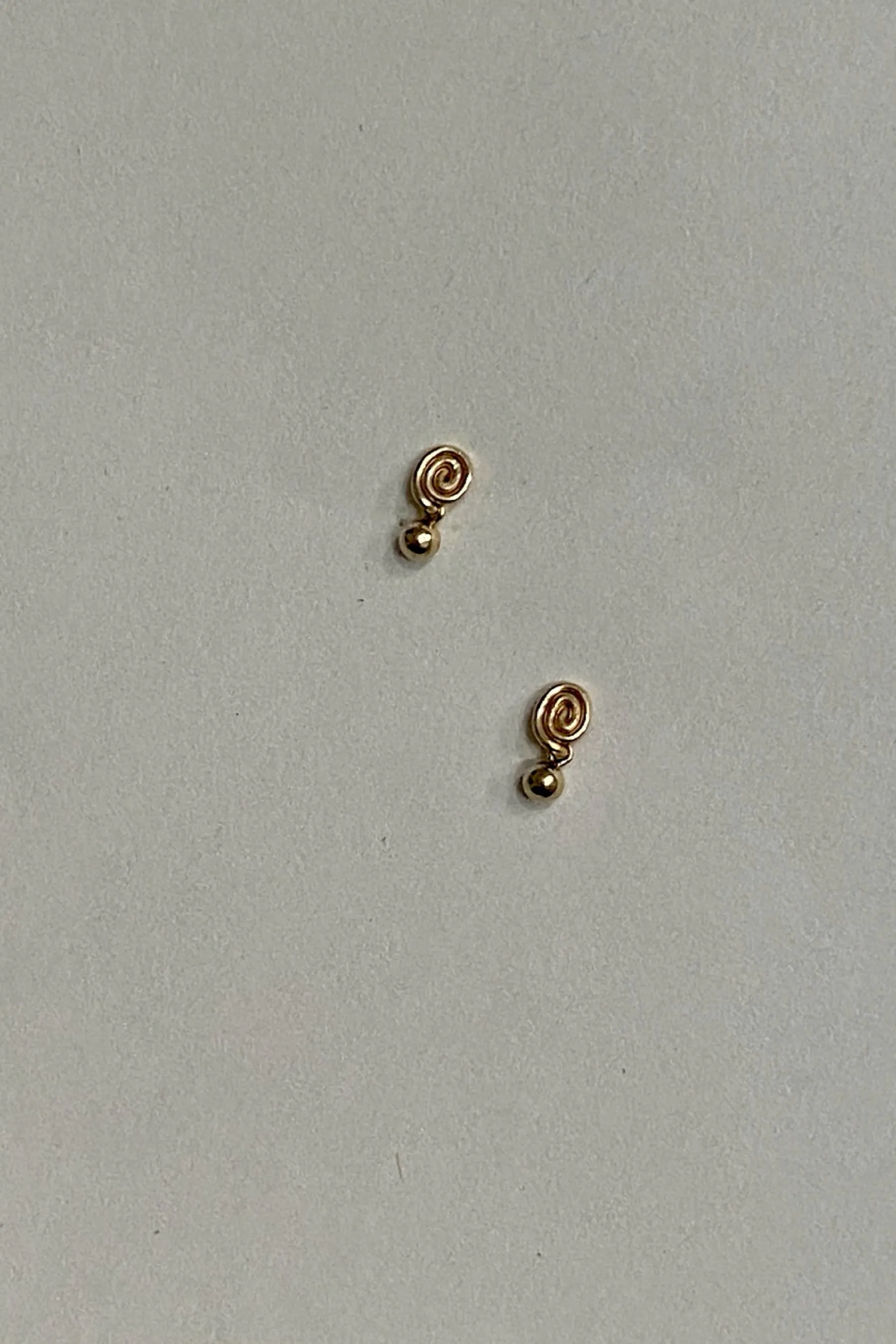 Gold Inward Sphere Earrings