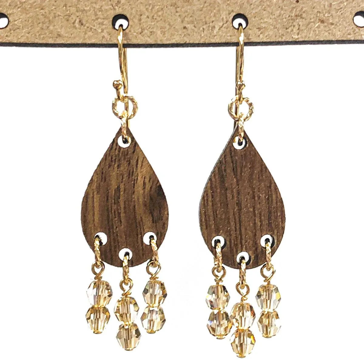 Golden Shadow Wood Drop Earring Kit