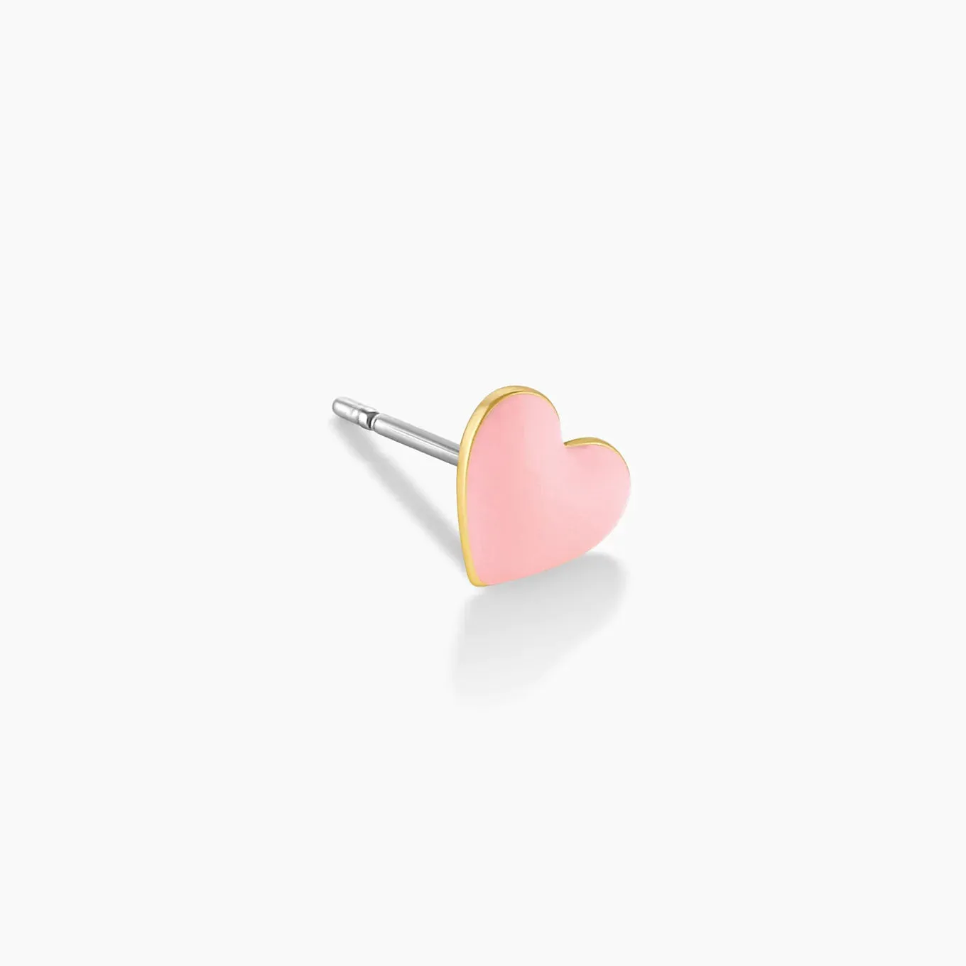 Gorjana Blush Heart Charm Stud (gold)