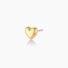 Gorjana Heart Charm Stud (gold)