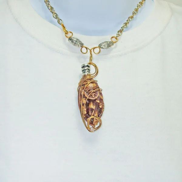 Hajar Carved Bead Jewelry Pendant Necklace