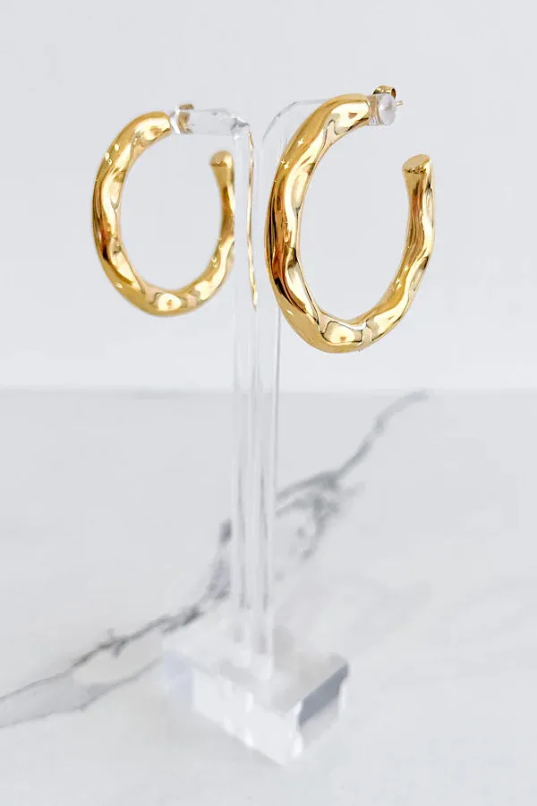 Hammered Hoop Earrings