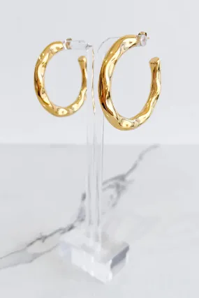 Hammered Hoop Earrings