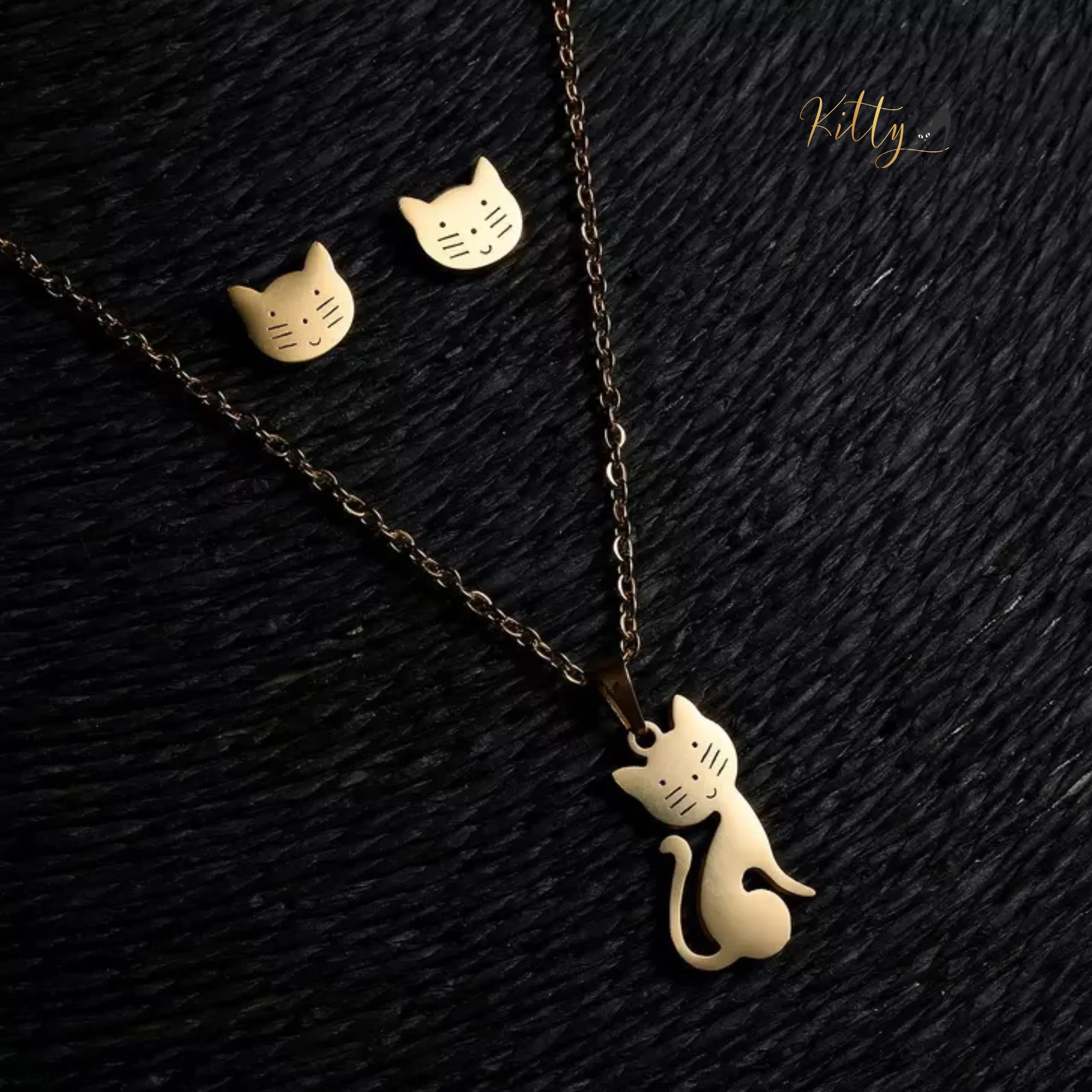 Happy Cat Gold Set (Gold Plated)