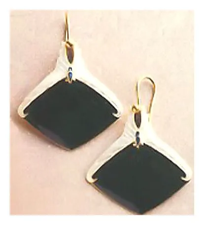 Harlequin Enamel Earrings