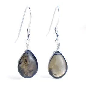 Iolite Earrings with Sterling Silver French Earwires