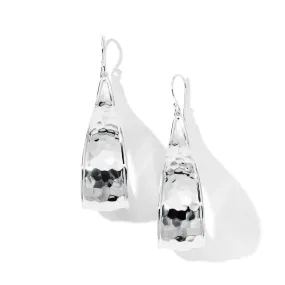 IPPOLITA Classico Silver Goddess Hammered Teardrop Hoop Earrings