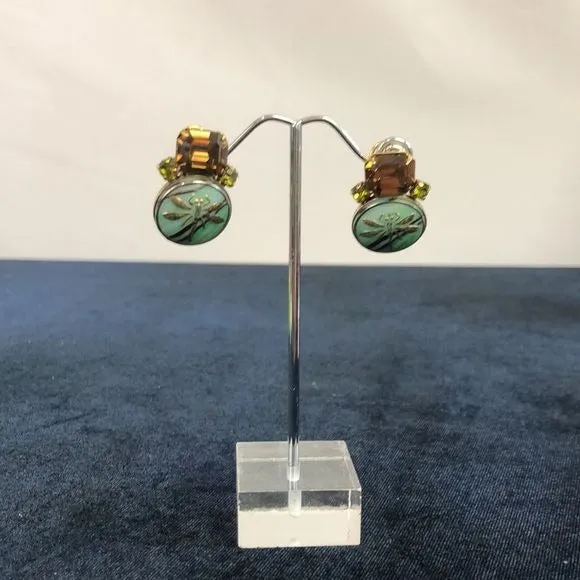 IRADJ Moini Green Black Dragon Fly Earrings