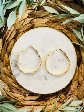 Jazmine Hoop Earrings  Gold