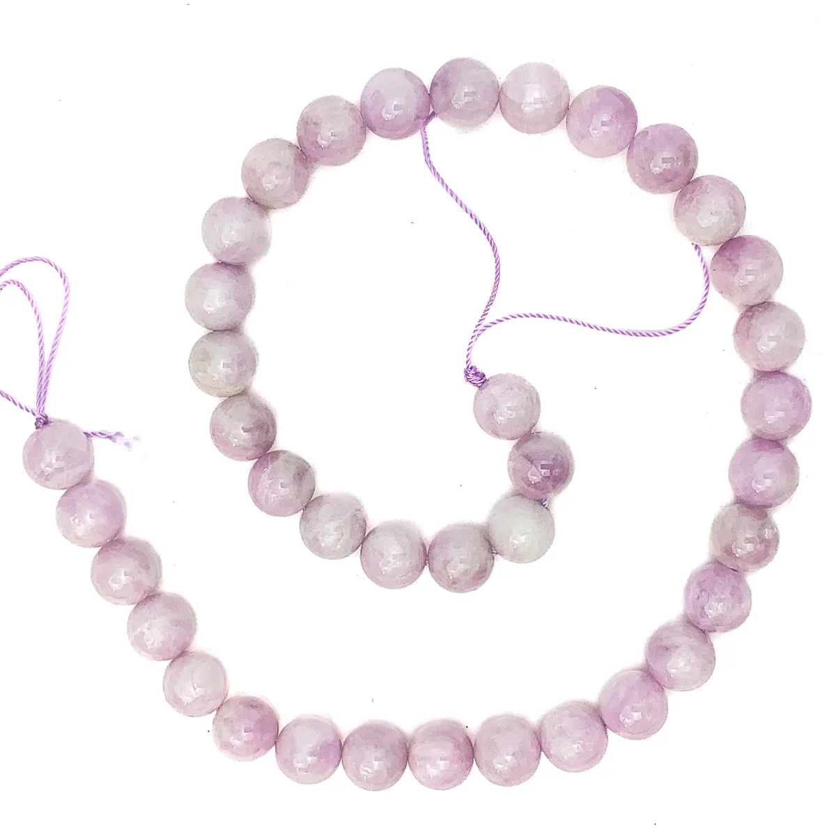 Kunzite 10mm Smooth Rounds Bead Strand