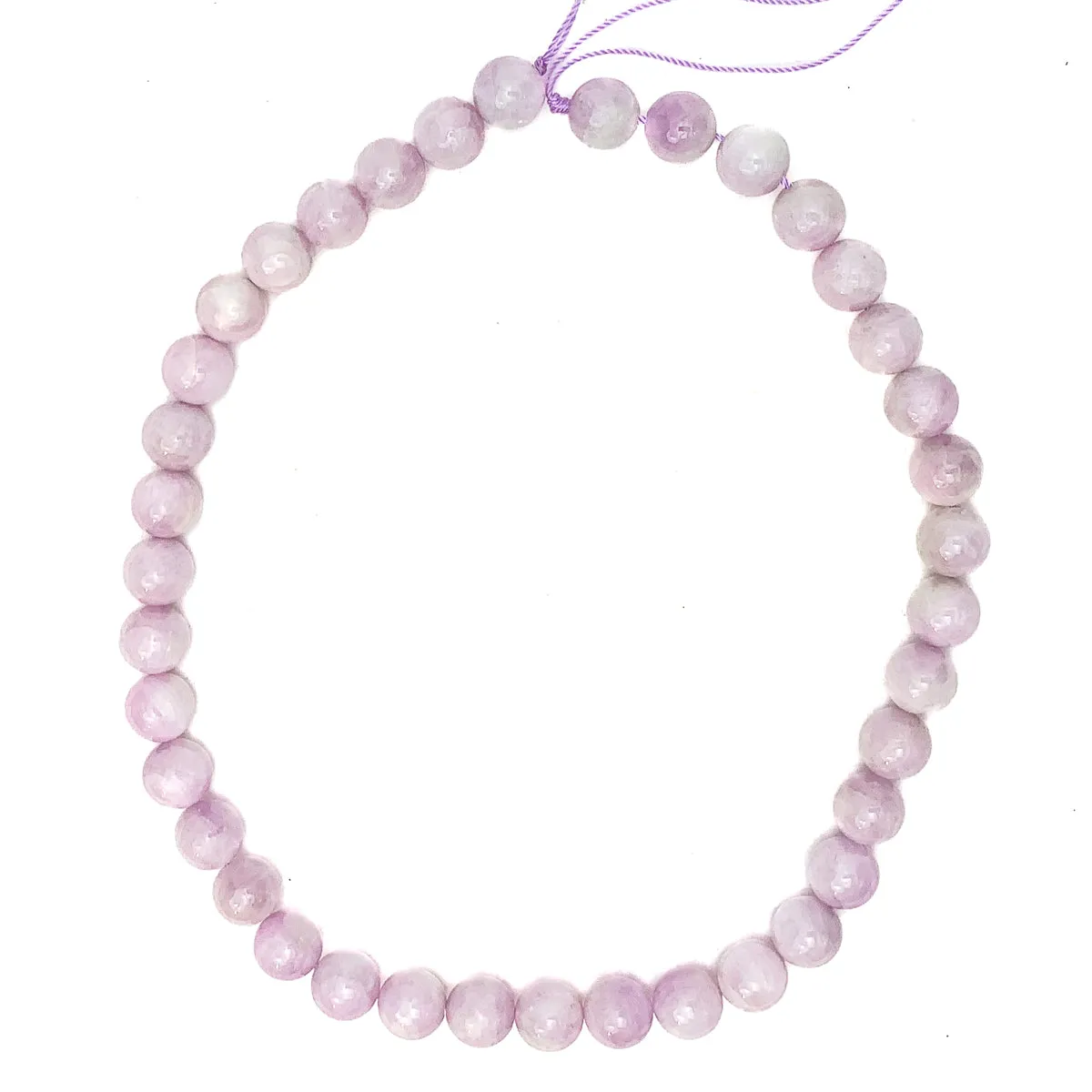 Kunzite 10mm Smooth Rounds Bead Strand