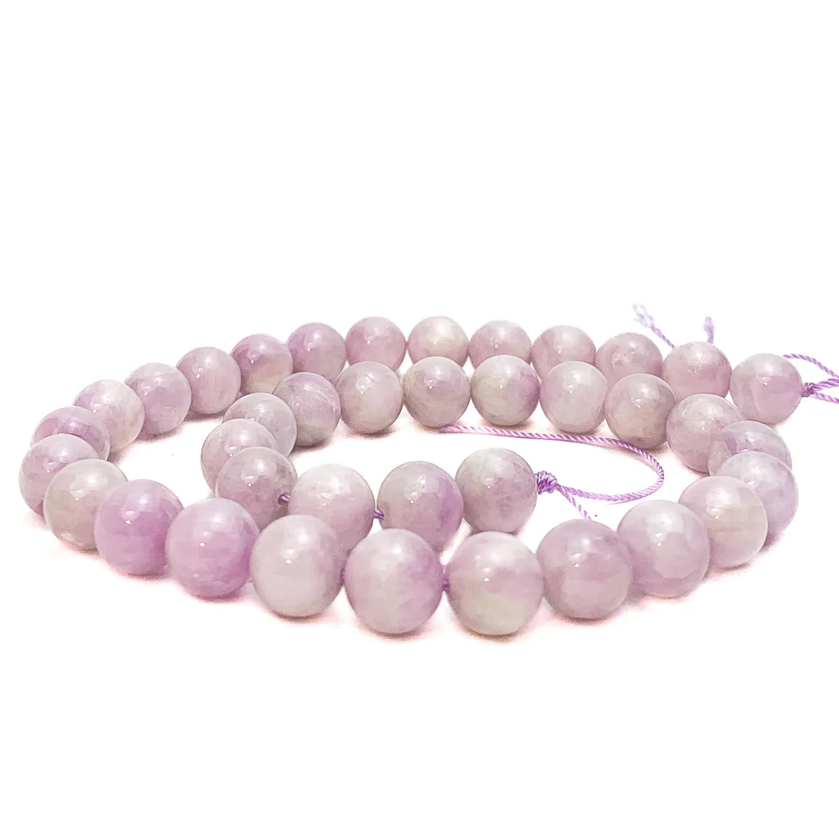 Kunzite 10mm Smooth Rounds Bead Strand