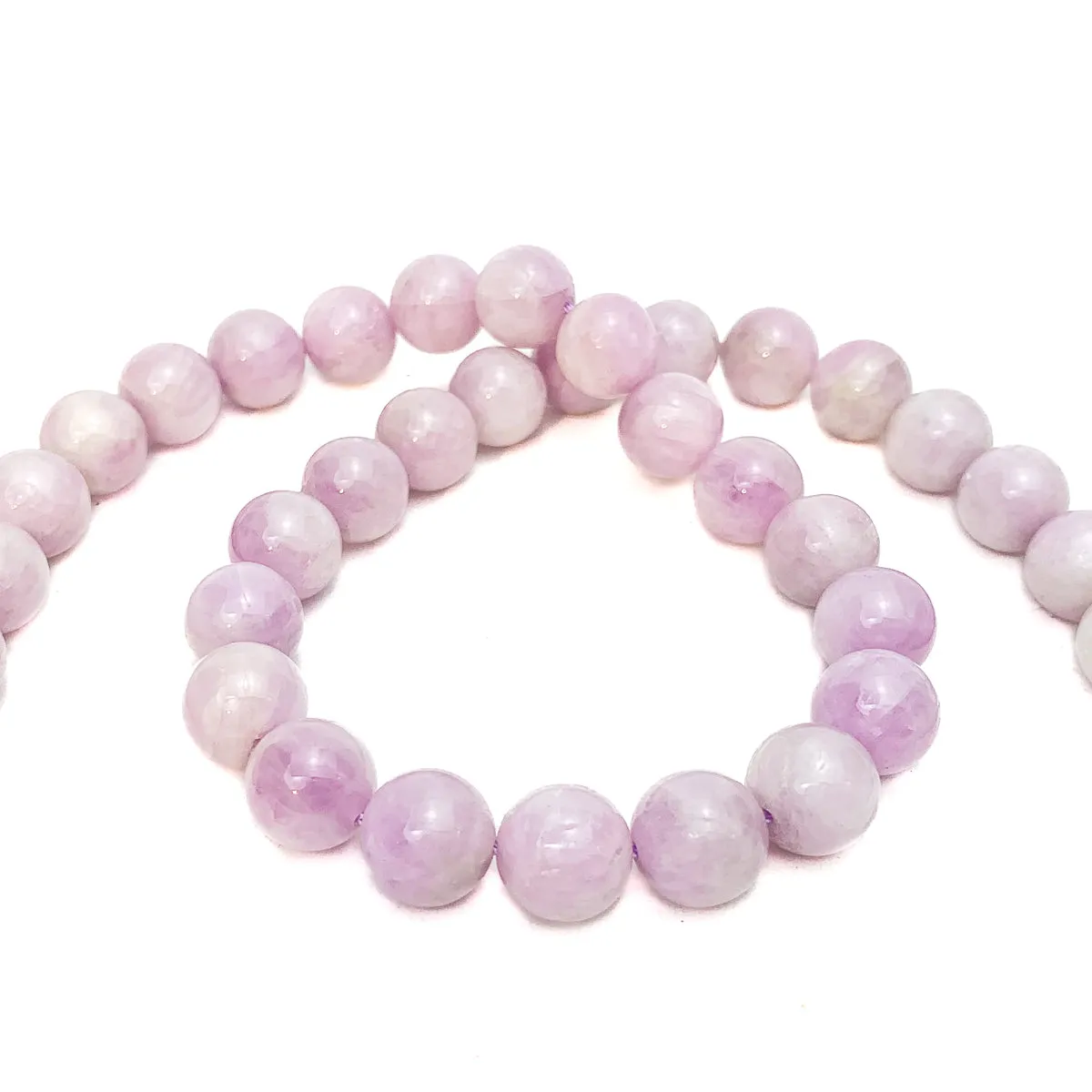 Kunzite 10mm Smooth Rounds Bead Strand