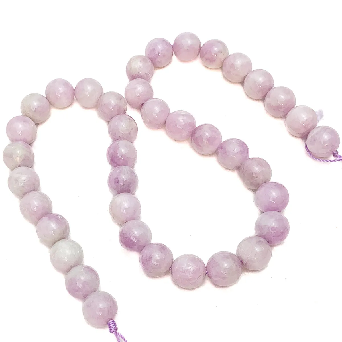 Kunzite 10mm Smooth Rounds Bead Strand