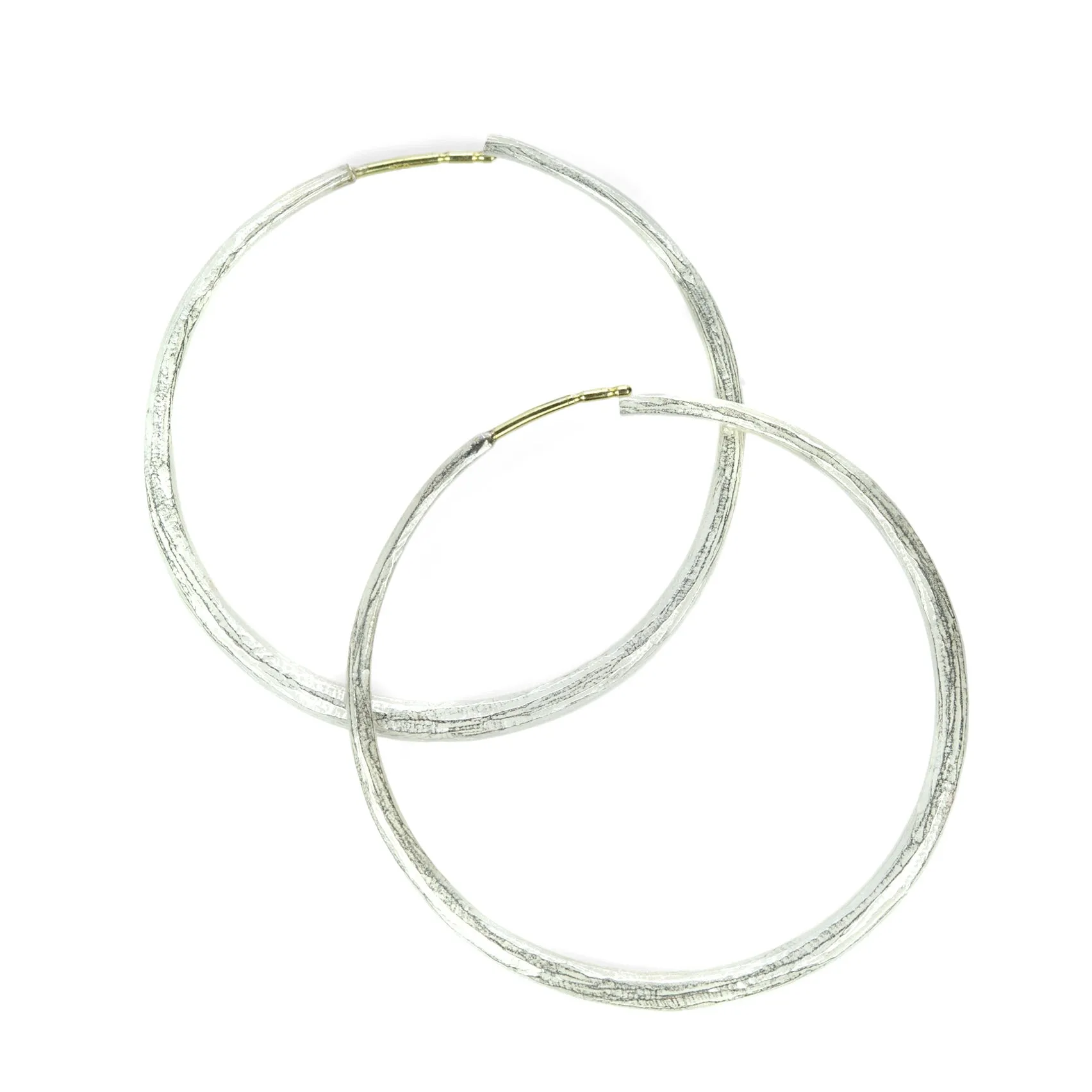 Large Sterling Silver Hoops with Posts