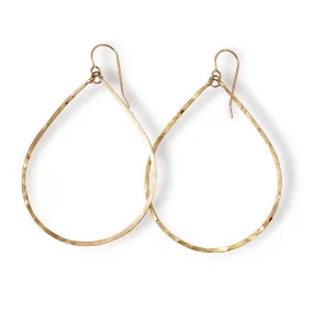 Large Teardrop Hoop Earrings