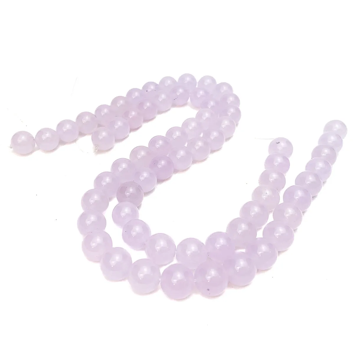 Lavender Jade (Dyed) 12mm Smooth Rounds Bead Strand