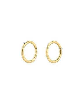 Luv Aj Endless Tiny Huggie Hoop Earrings in Polished 14k Gold Plated