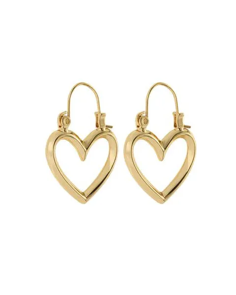 LUV AJ MINI HEARTBREAKER HOOPS- GOLD