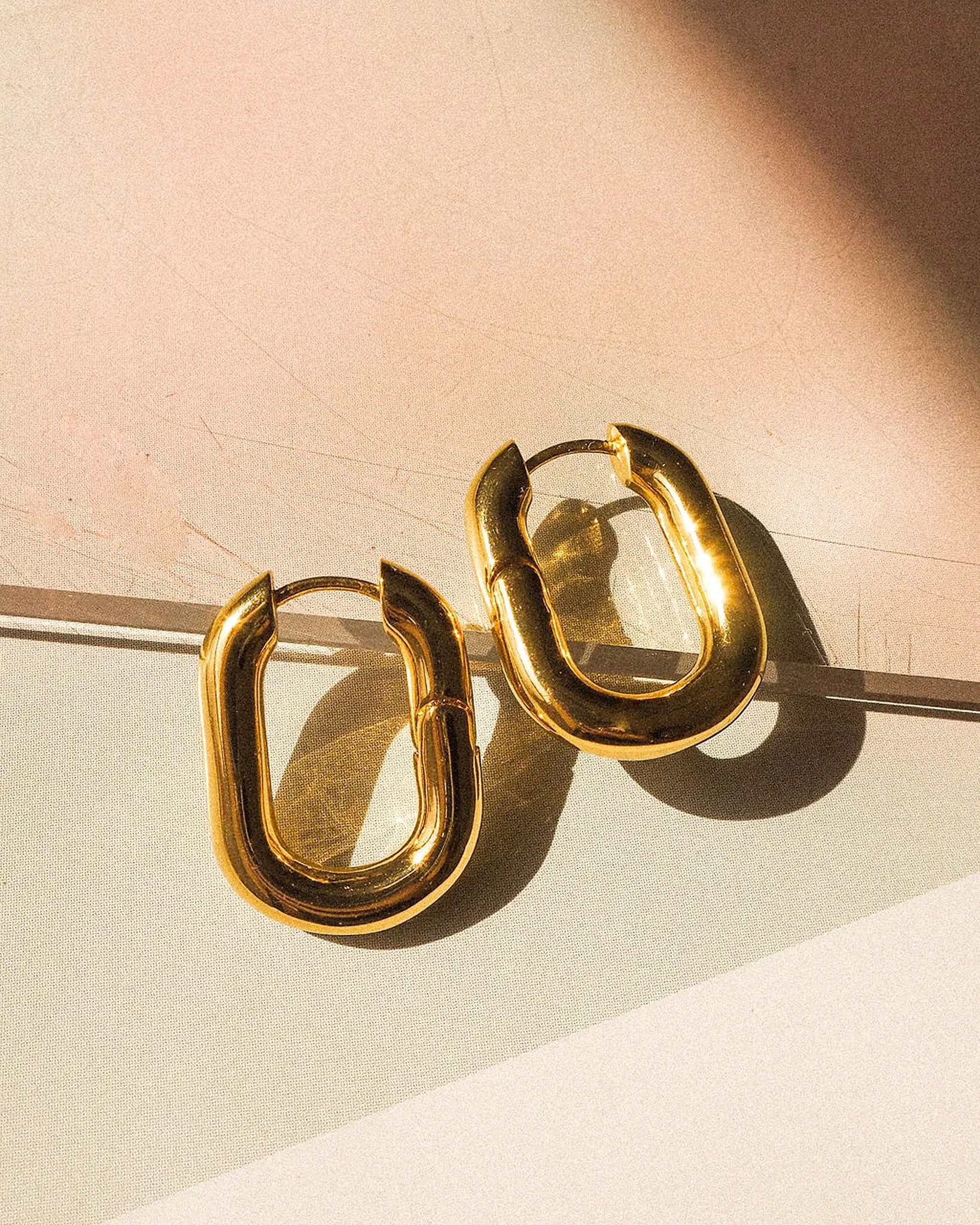 Luv Aj XL Chain Link Hoop Earrings in Polished Gold Plated