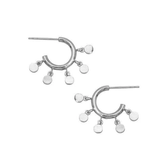 Luxe Shaker Disc Hoop Earrings