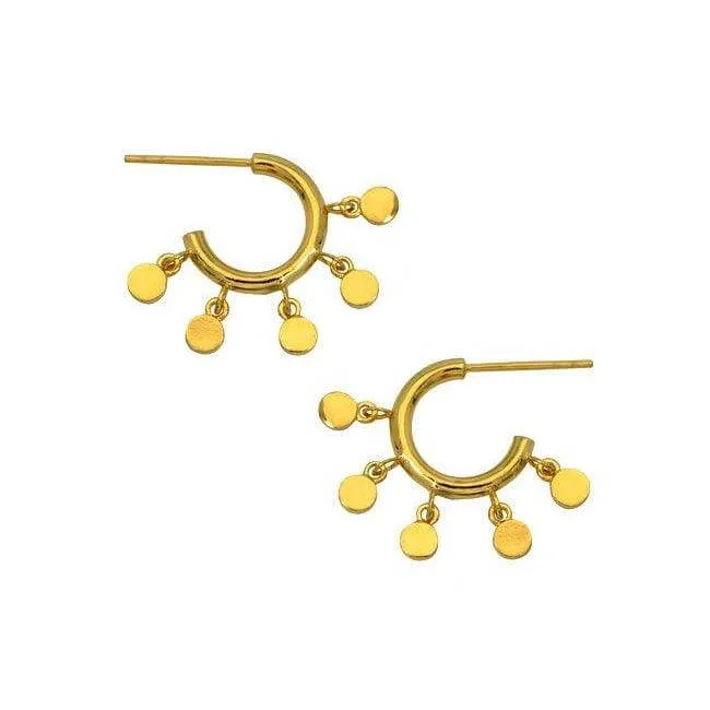 Luxe Shaker Disc Hoop Earrings