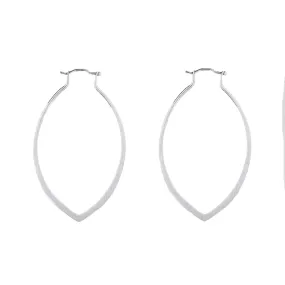 Medium Isla Marquis Hoops in Bright Silver by Shaesby