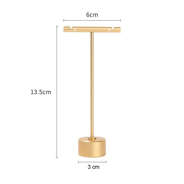 Metal Earring Display Stand, Gold T-bar Earring Holder Jewelry Display for Earrings metal earring stand