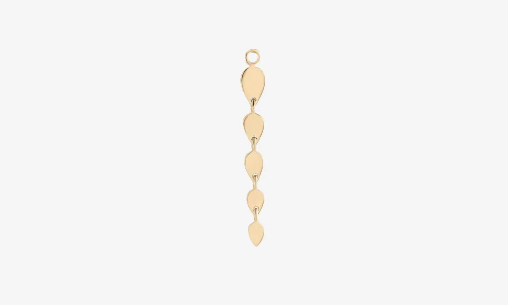 Metier 9k Gold Short Drop Plaque