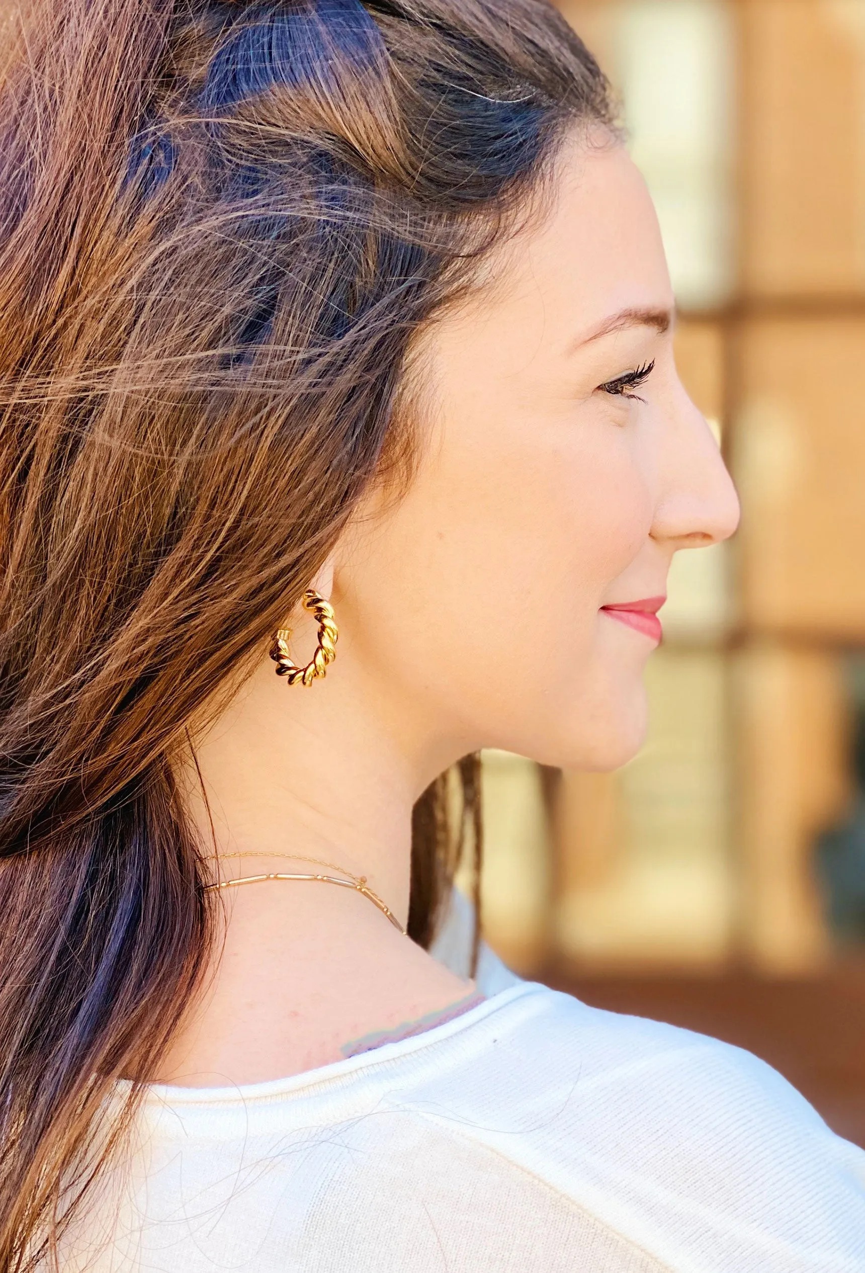 Mini Twisted Hoop Earrings