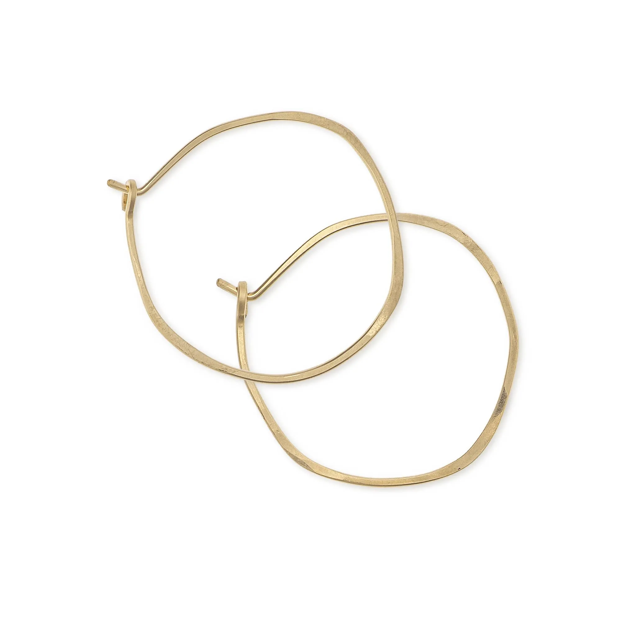 Minimal Small Organic Circles Hoop Earrings by Freshie & Zero