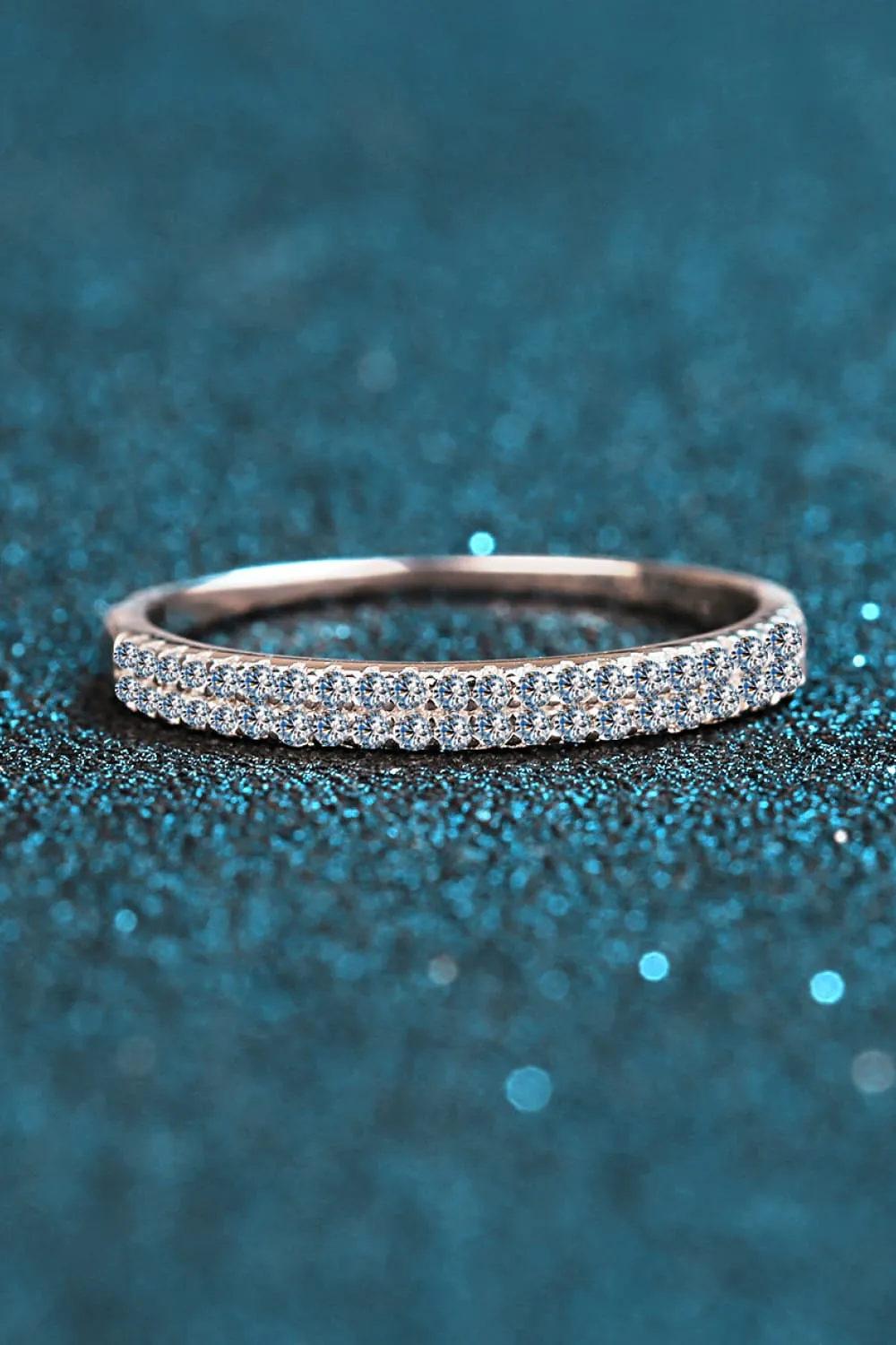 Moissanite 925 Sterling Silver Half-Eternity Ring