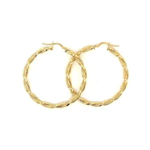 Mona Woven Golden Hoop