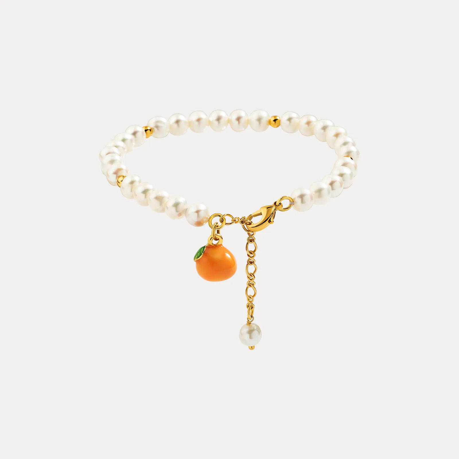 Orange Pearl Bracelet