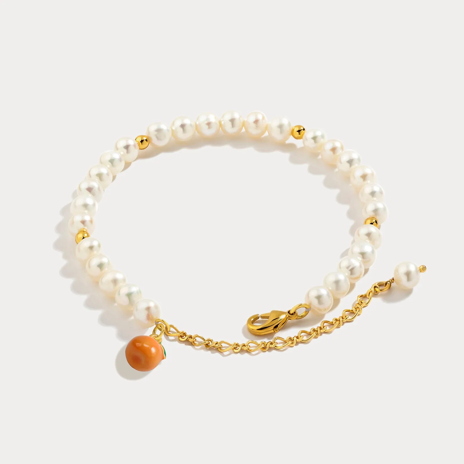 Orange Pearl Bracelet