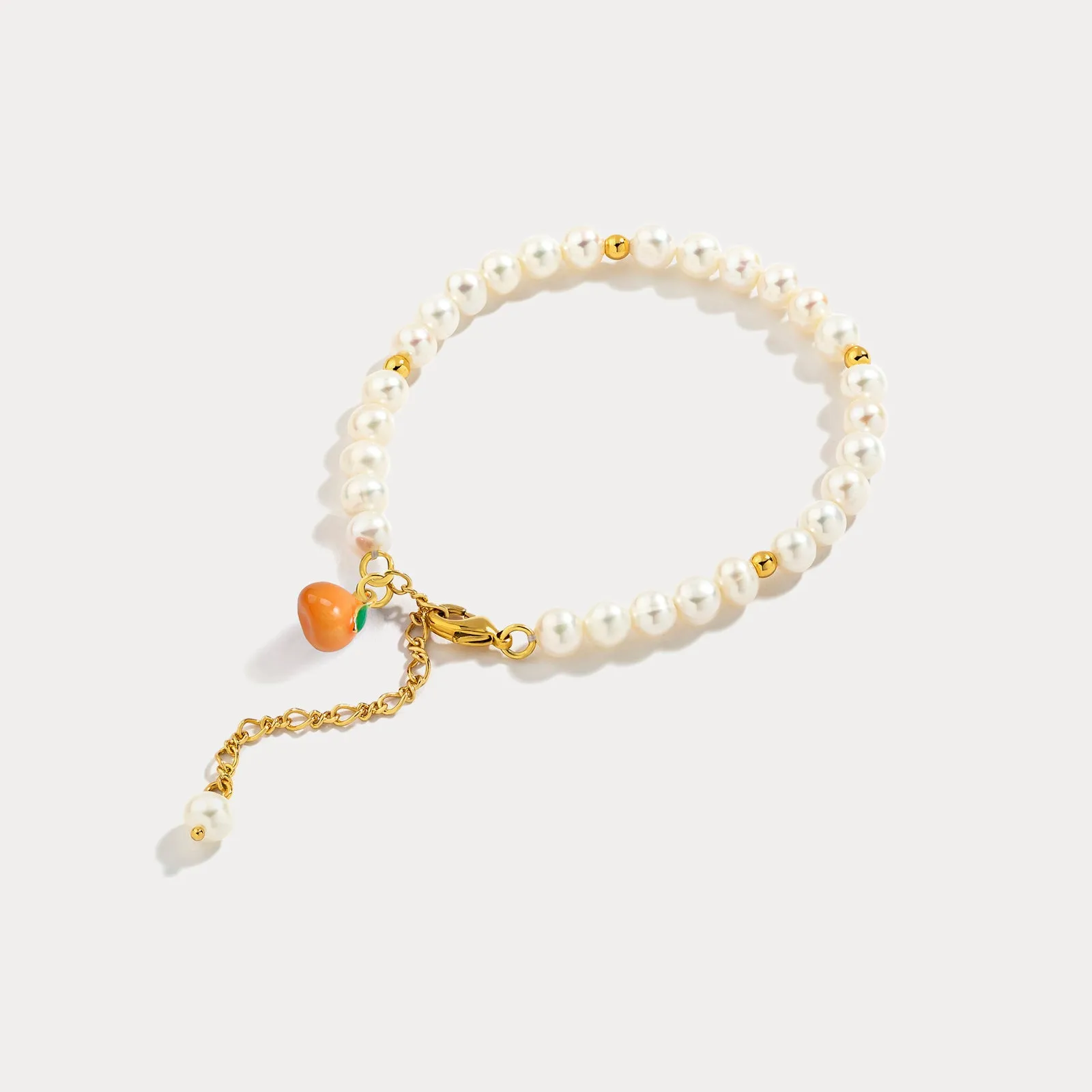 Orange Pearl Bracelet