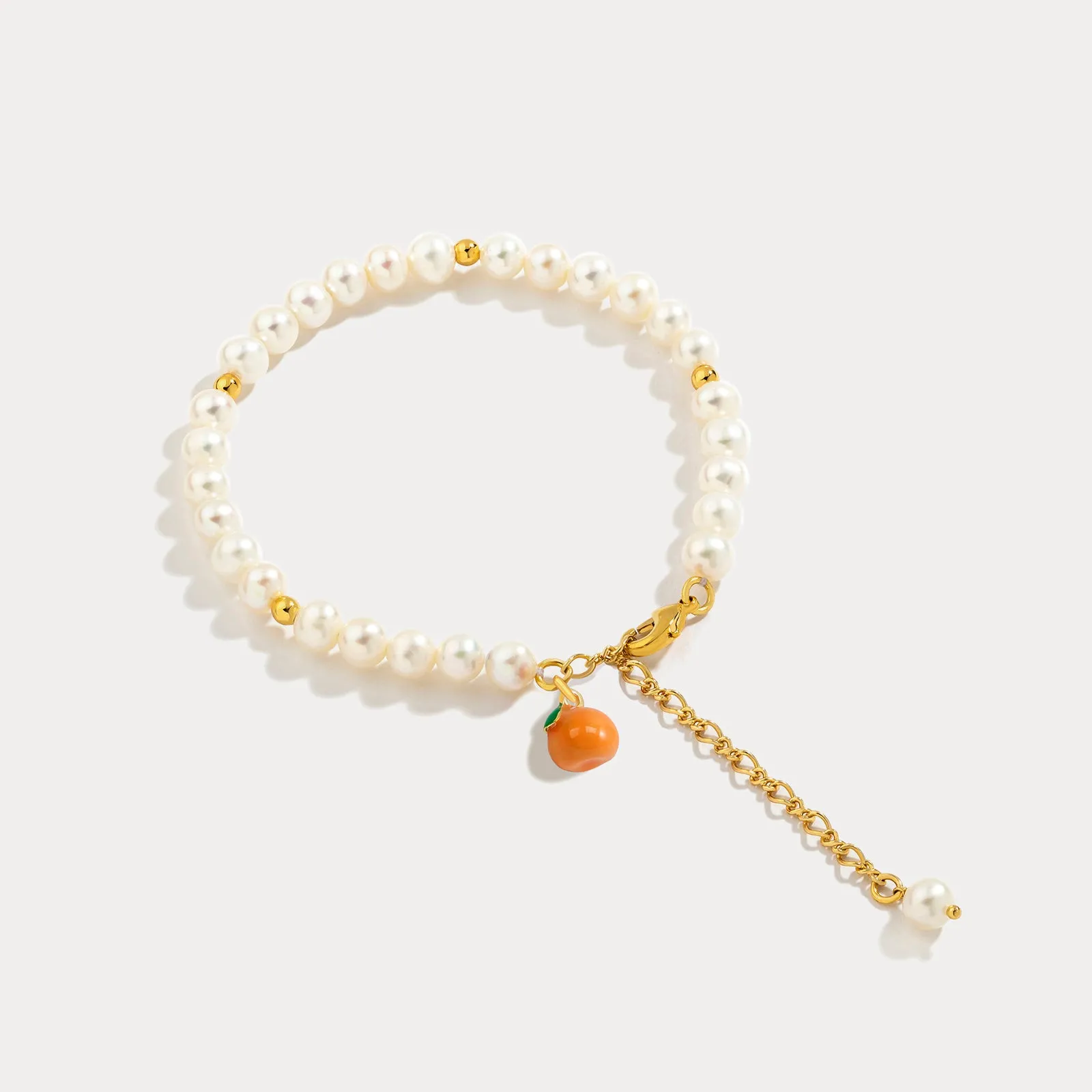 Orange Pearl Bracelet