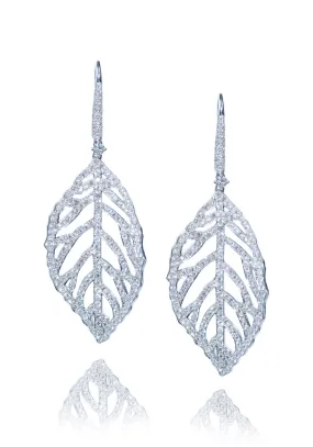 Oster Collection Pave Diamond Leaf Drops