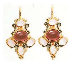 Palazzo Fascari Garnet and Moonstone Earrings