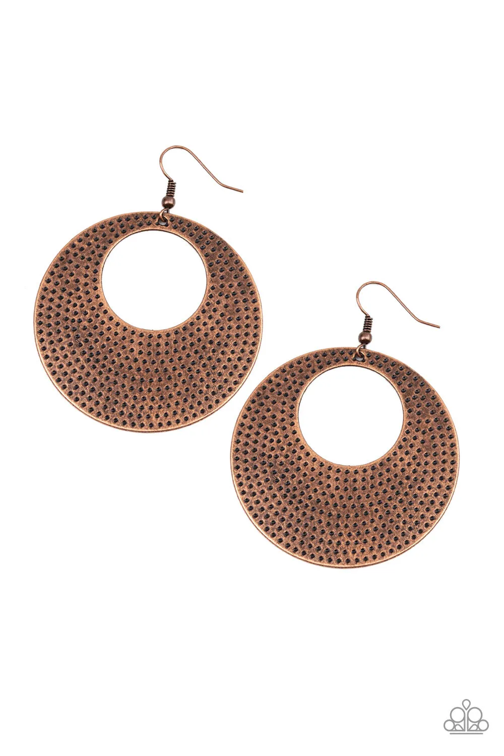 Paparazzi Dotted Delicacy Copper Earring