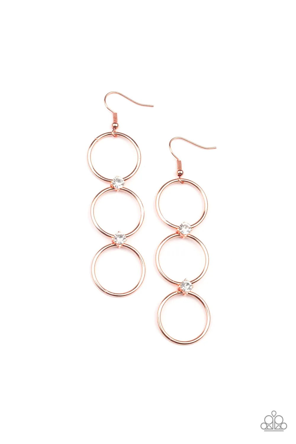 Paparazzi Earring ~ Refined Society - Copper Earring