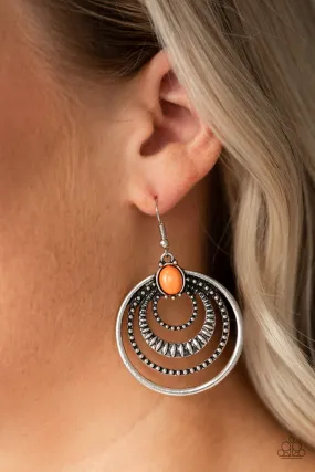 Paparazzi Earring ~ Southern Sol - Orange Stone Earring