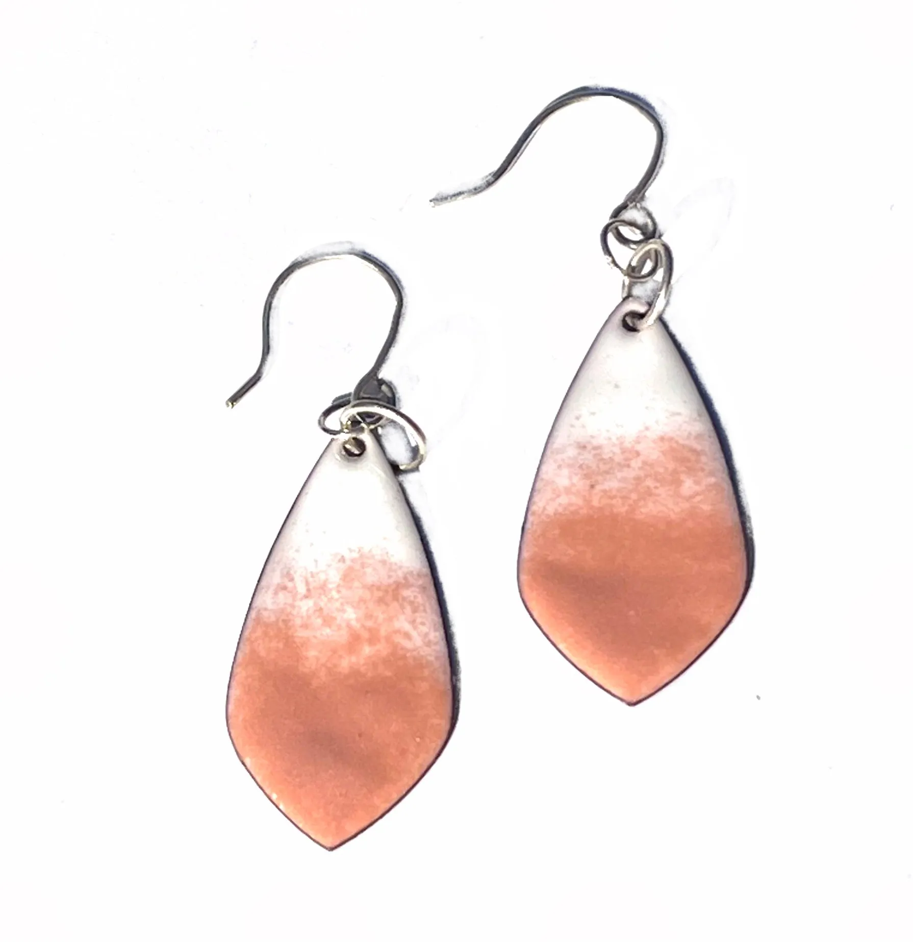 Pink and White Dangle Earrings